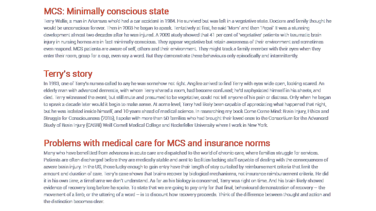 showing how summaries get auto sectons and headings